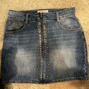 BCBGeneration denim skirt with gold details